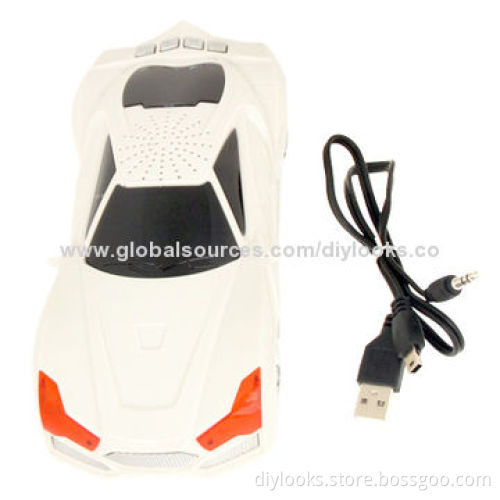 Music Car Style Card Reader Speaker with FM Radio and USB Player & LED Light, Sized 212 x 78 x 54mm